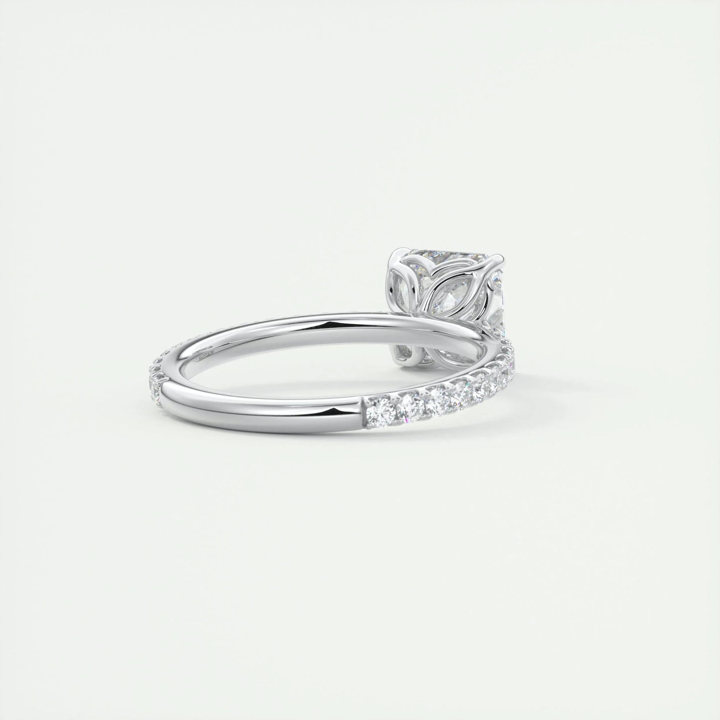 2 CT Asscher Solitaire CVD F/VS1 Diamond Engagement Ring