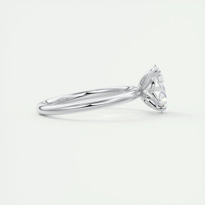 1.5 CT Oval Solitaire CVD F/VS1 Diamond Engagement Ring