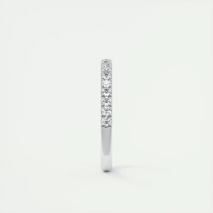 0.38 CT Round EF- VVS Diamond Half Eternity Wedding Band