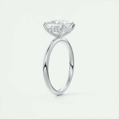 2 CT Princess Hidden Halo CVD F/VS1 Diamond Engagement Ring