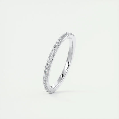 0.18 CT Round Half Eternity CVD EF/VVS Diamond Wedding Band