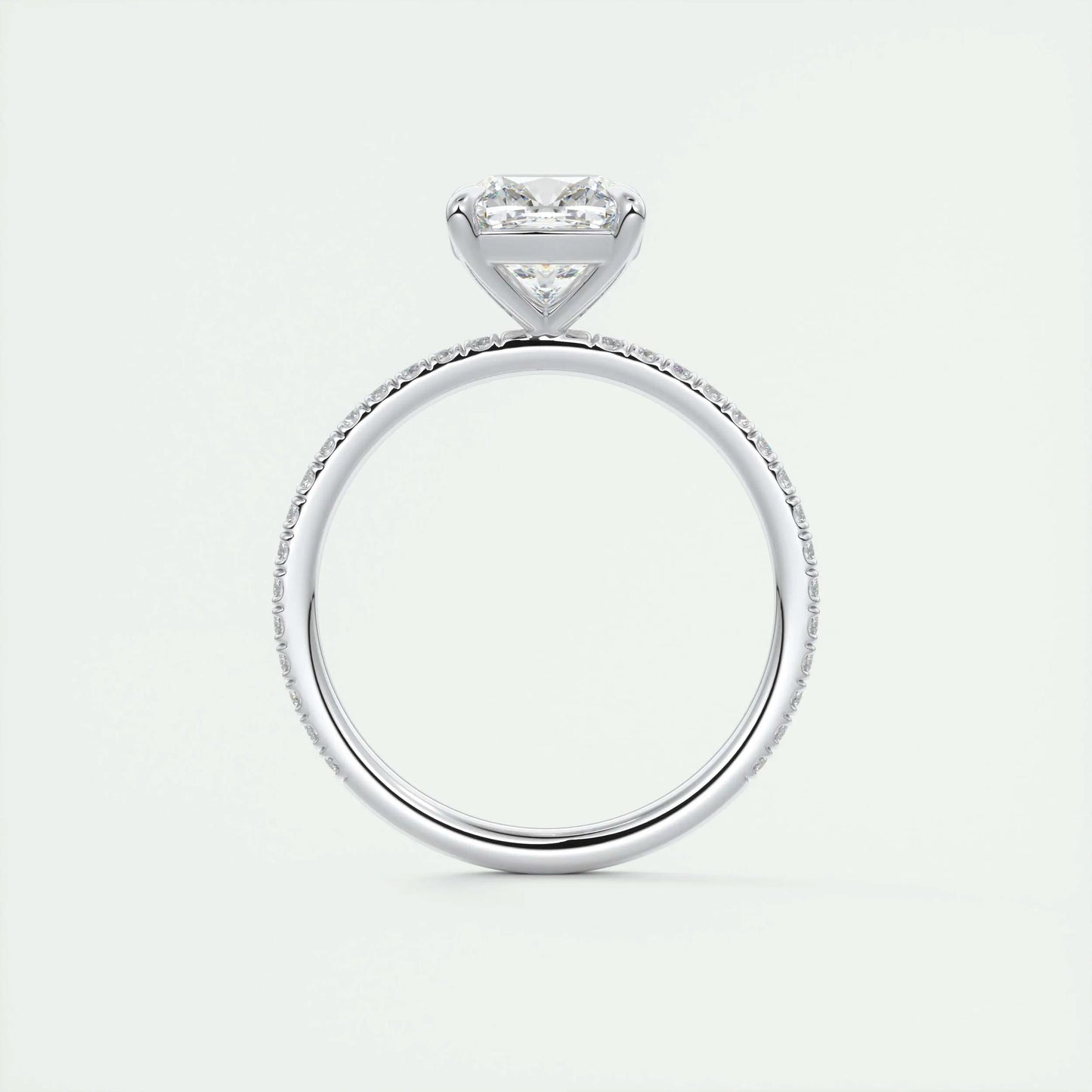 2 CT Cushion Solitaire CVD F/VS1 Diamond Engagement Ring