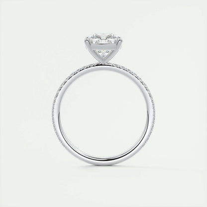 2 CT Cushion Solitaire CVD F/VS1 Diamond Engagement Ring