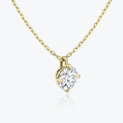 0.25 CT-1.0 CT Round Solitaire CVD F/VS Diamond Necklace