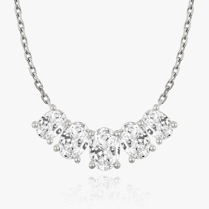 3.50 TC Oval CVD F/VS Diamond Necklace