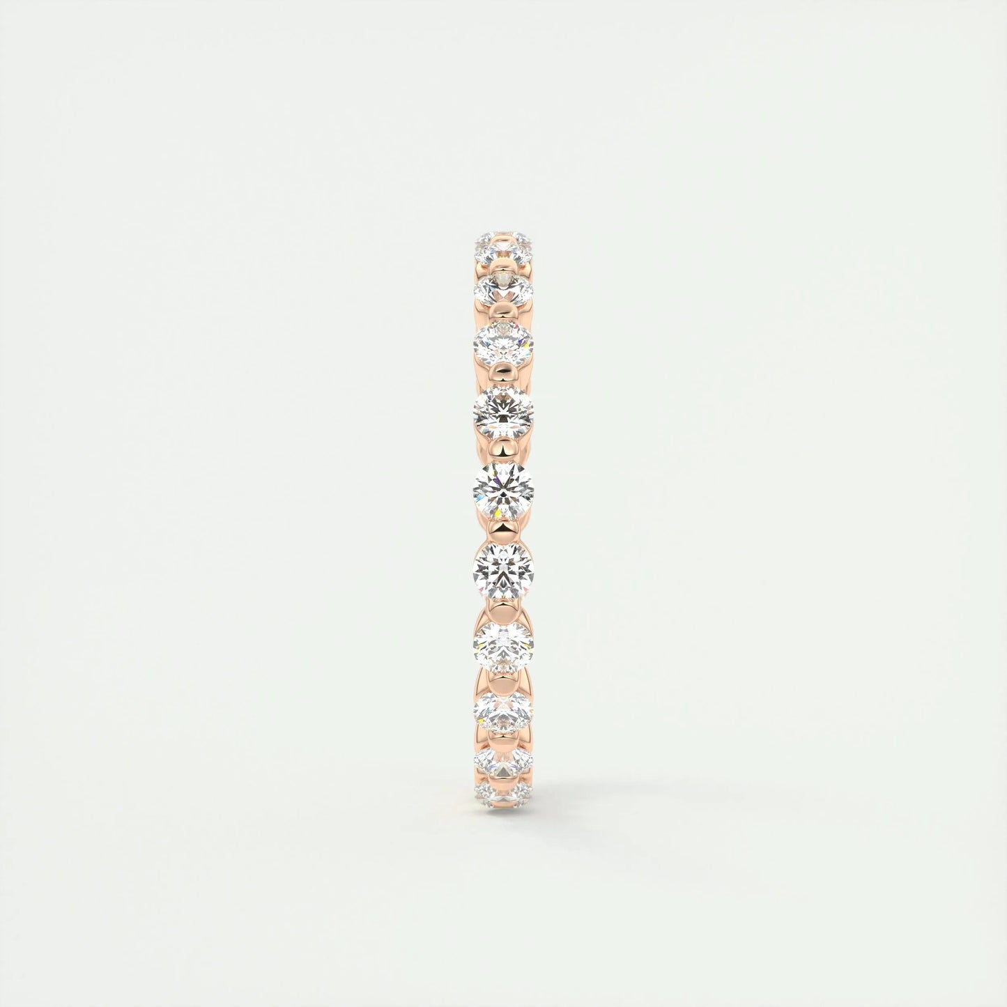 0.69 CT Round EF- VVS Diamond Full Eternity Bubble Wedding Band