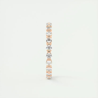 0.69 CT Round EF- VVS Diamond Full Eternity Bubble Wedding Band