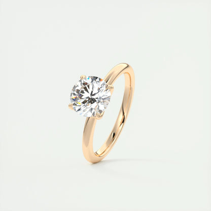 1.5 CT Round Solitaire CVD F/VS1 Diamond Engagement Ring