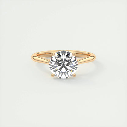 2 CT Round Solitaire CVD F/VS1 Diamond Engagement Ring