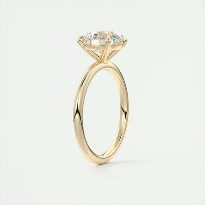 2 CT Round Solitaire CVD F/VS1 Diamond Engagement Ring