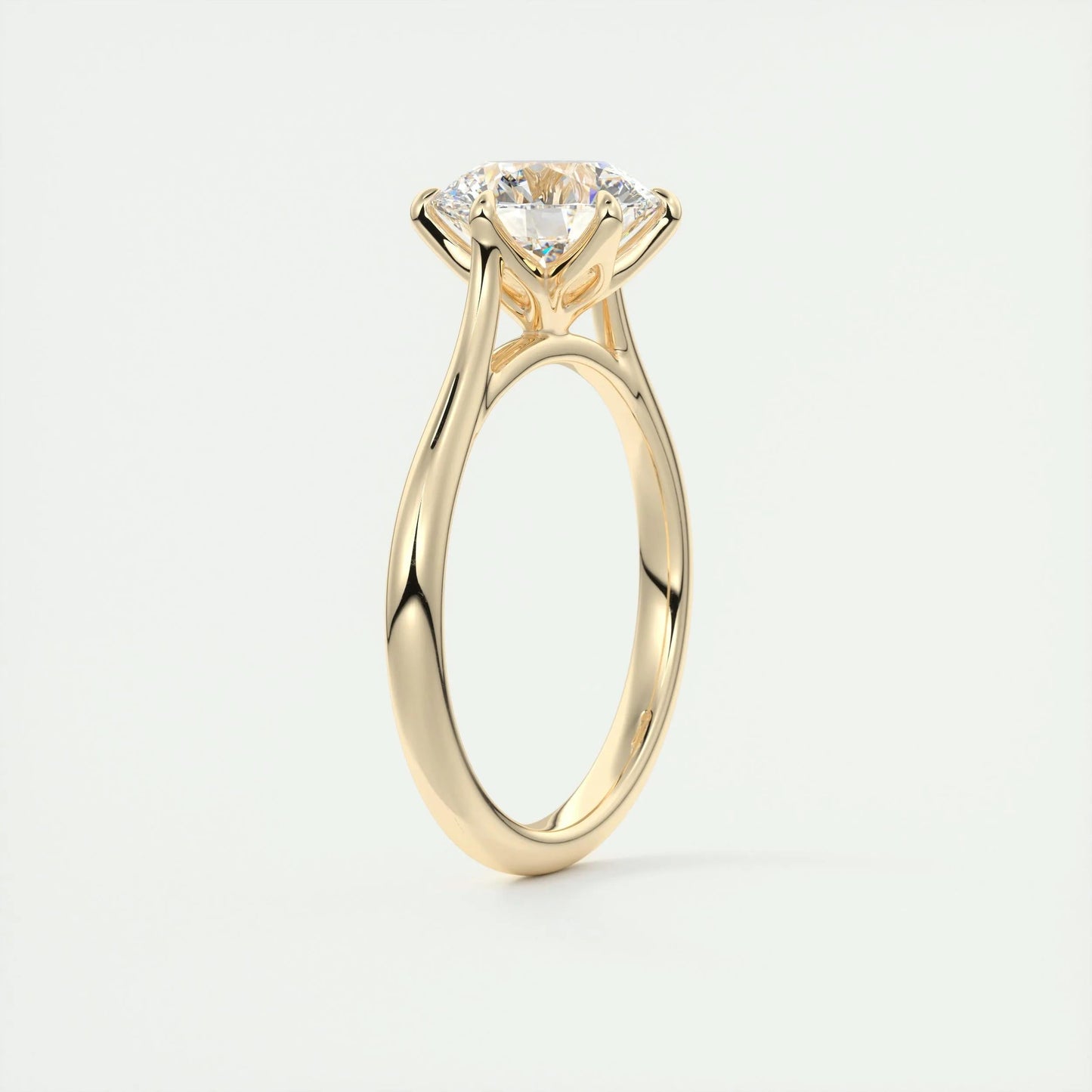 2 CT Round Solitaire CVD F/VS1 Diamond Engagement Ring