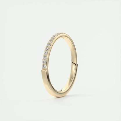 0.18 CT Round Half Eternity CVD EF/VVS Diamond Wedding Band