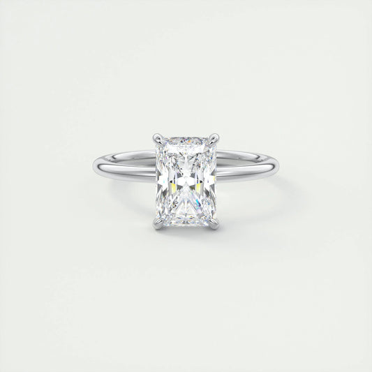 2 CT Radiant Solitaire CVD F/VS1 Diamond Engagement Ring