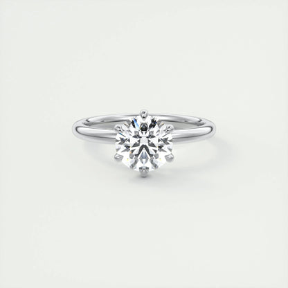 1.5 CT Round Solitaire CVD F/VS1 Diamond Engagement Ring