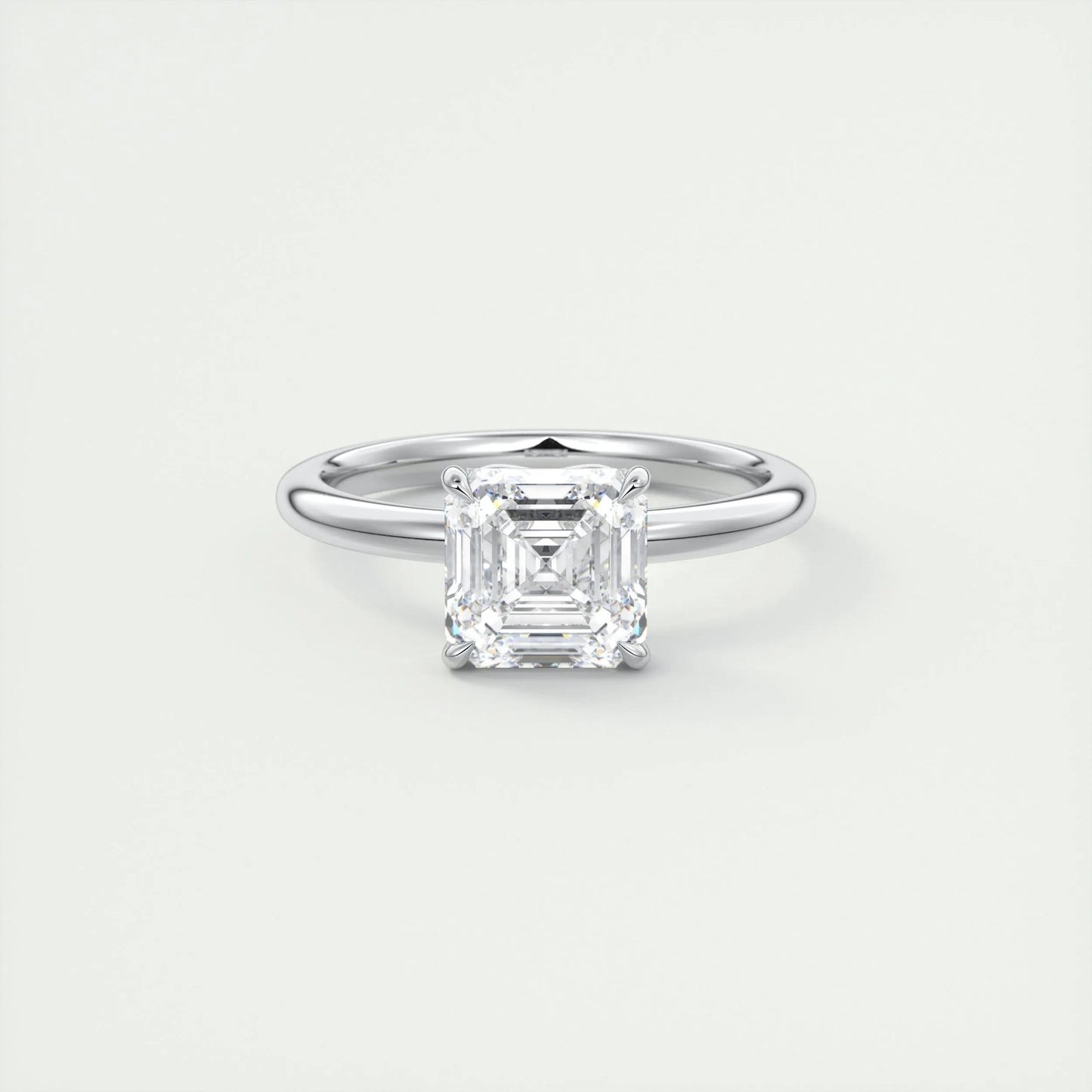 2 CT Asscher Solitaire CVD F/VS1 Diamond Engagement Ring