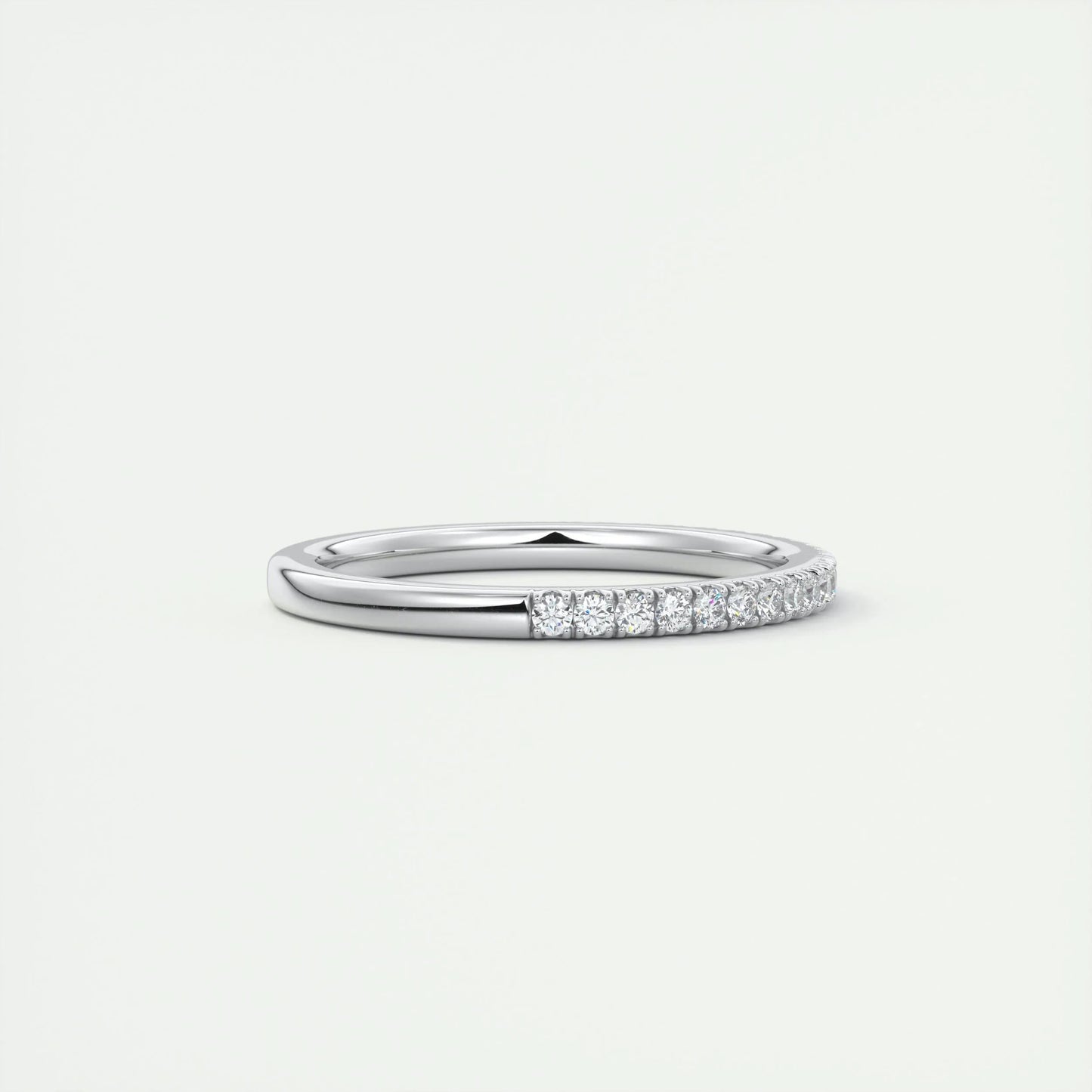 0.18 CT Round Half Eternity CVD EF/VVS Diamond Wedding Band