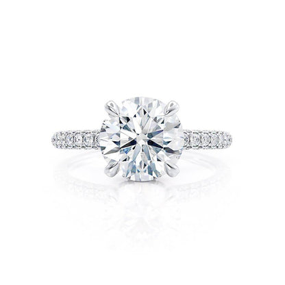 1.50 CT Round Hidden Halo CVD  G/VVS2 Diamond Engagement Ring