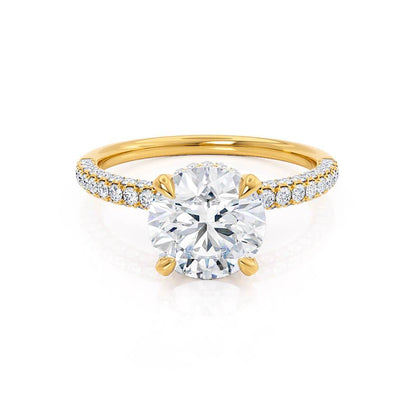 1.50 CT Round Hidden Halo CVD E/VS1 Diamond Engagement Ring