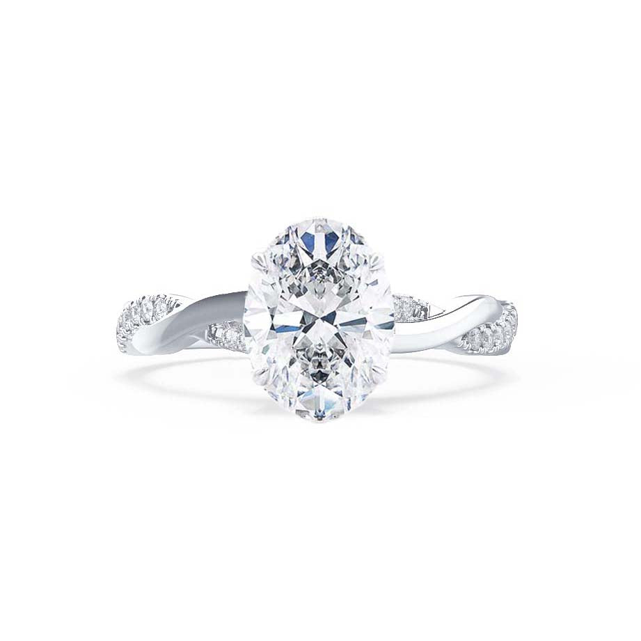 1.50 CT Oval Solitaire CVD F/VS1 Diamond Engagement Ring