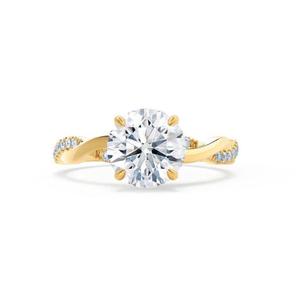 1.20 CT Round Solitaire CVD F/VS2 Diamond Engagement Ring