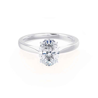 1.50 CT Oval Solitaire CVD G/VS1 Diamond Engagement Ring