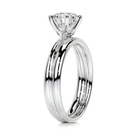 1.50 CT Round Solitaire CVD F/VS Diamond Bridal Ring Set