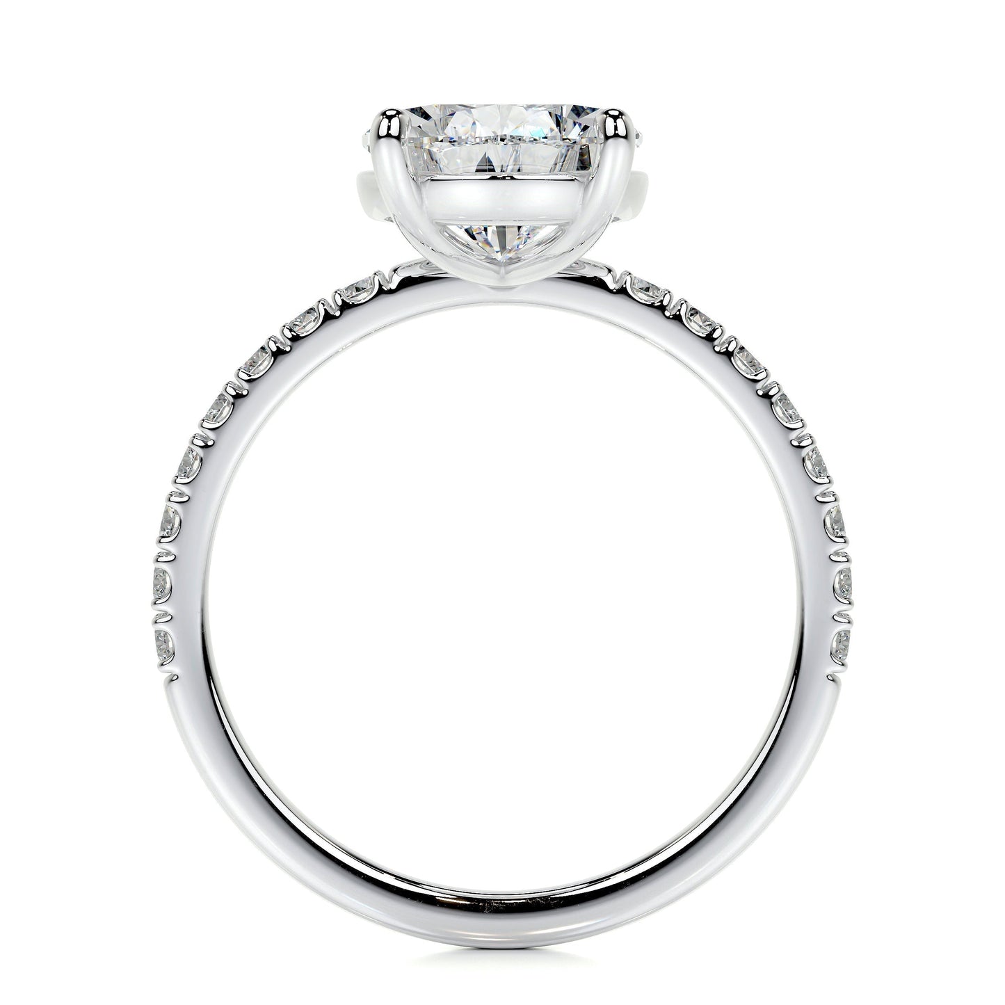 5.0 CT Pear Solitaire CVD F/VS2 Diamond Engagement Ring