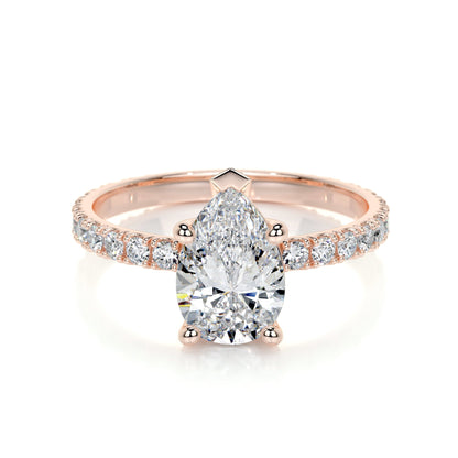 1.50 CT Pear Solitaire CVD G/VS2 Diamond Engagement Ring