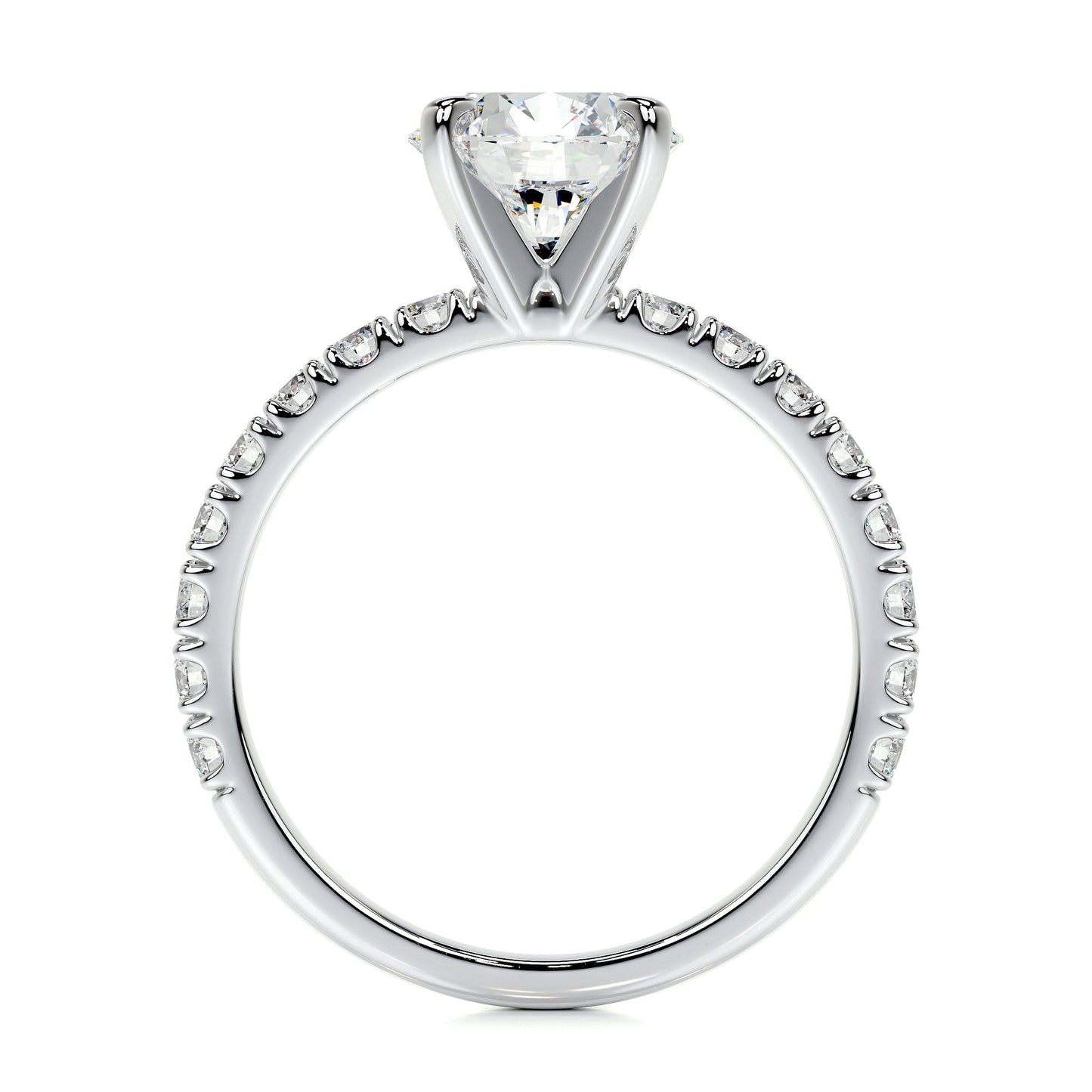 1.50 CT Round Solitaire CVD F/VS1 Diamond Engagement Ring