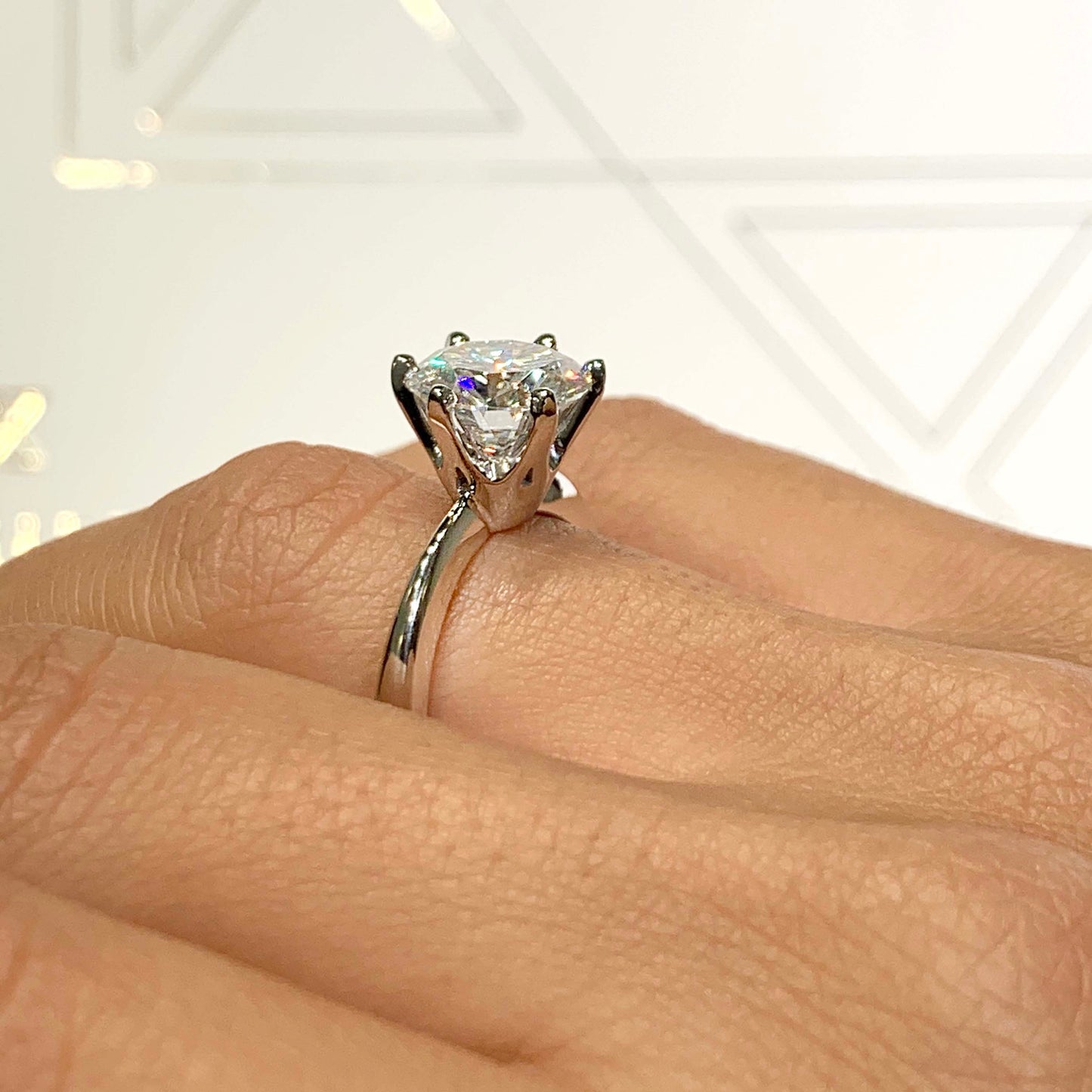 2.50 CT Round Solitaire CVD G/SI1 Diamond Engagement Ring