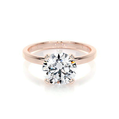 2.0 CT Round Solitaire CVD E/VS2 Diamond Engagement Ring