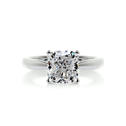 1.5 ct Cushion E- VS2 Diamond Solitaire Moissanite Engagement Ring