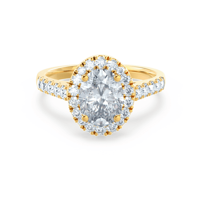 1.50 CT Oval Halo CVD E/VVS2 Diamond Engagement Ring