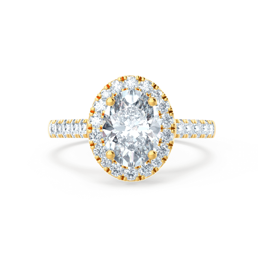 1.50 CT Oval Halo CVD E/VVS2 Diamond Engagement Ring