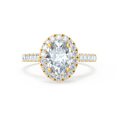 1.50 CT Oval Halo CVD E/VVS2 Diamond Engagement Ring