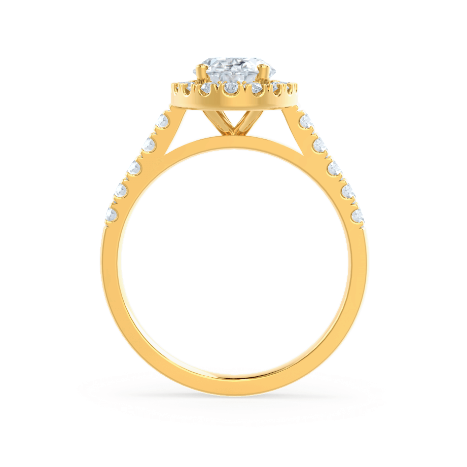 1.50 CT Oval Halo CVD E/VVS2 Diamond Engagement Ring