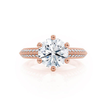 1.0 CT Round Solitaire CVD E/VS1 Diamond Engagement Ring