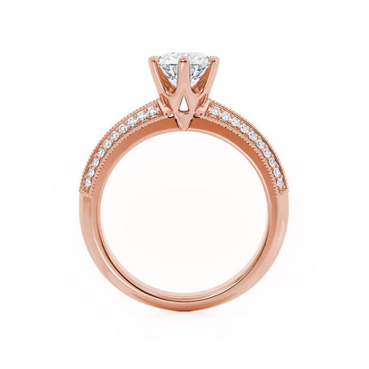 1.0 CT Round Solitaire CVD E/VS1 Diamond Engagement Ring
