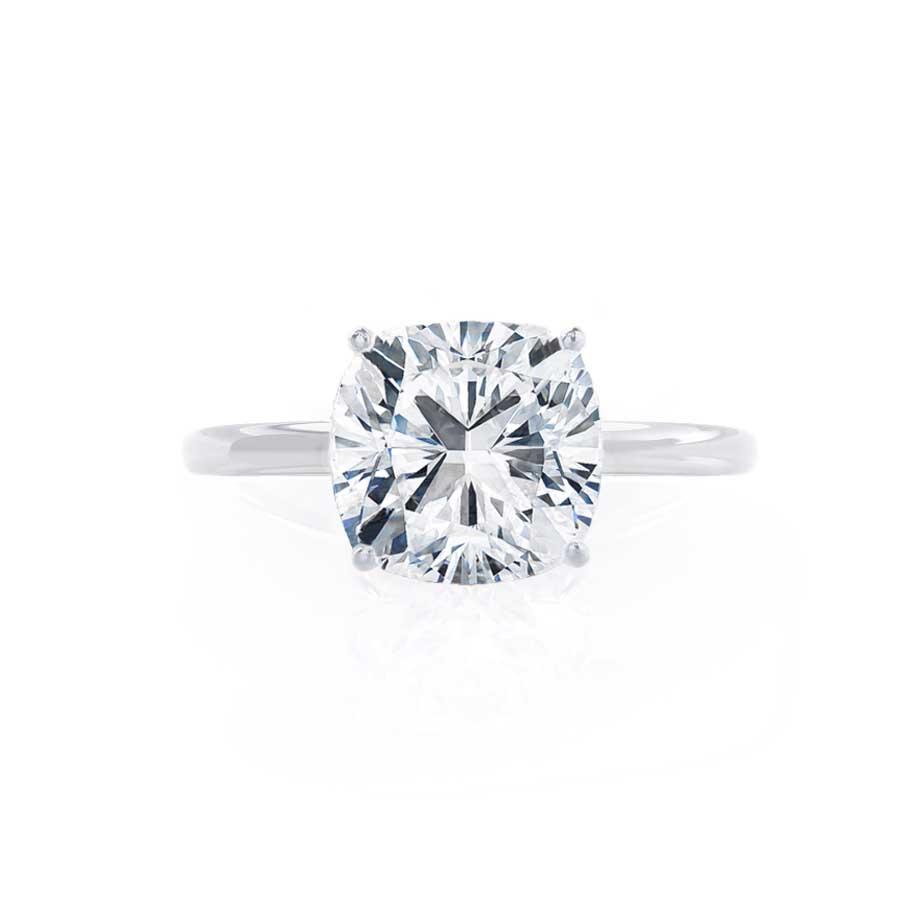 2.0 CT Cushion Solitaire CVD E/VVS1 Diamond Engagement Ring