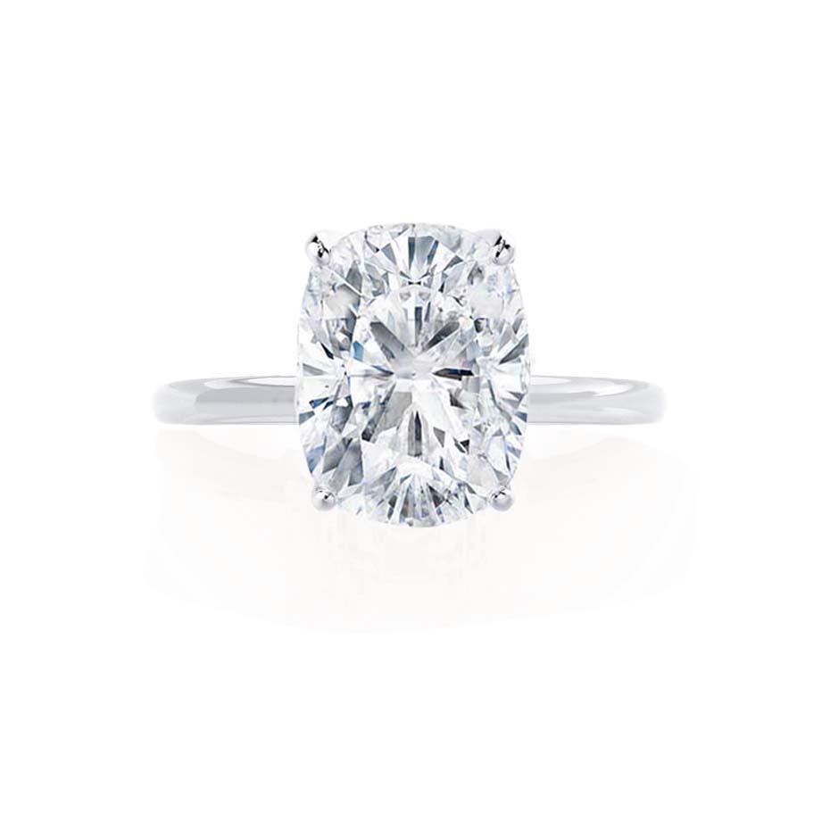 1.50 CT Elongated Cushion Solitaire CVD E/VVS2 Diamond Engagement Ring