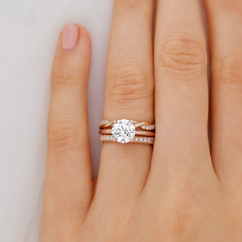 1.20 CT Round Solitaire CVD F/VVS2 Diamond Engagement Ring