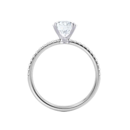 0.90 CT Oval Solitaire CVD F/VS1 Diamond Engagement Ring