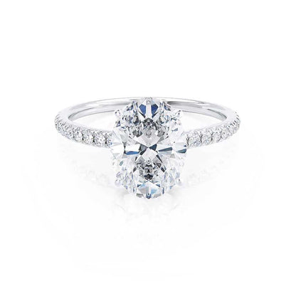 0.90 CT Oval Solitaire CVD F/VS1 Diamond Engagement Ring