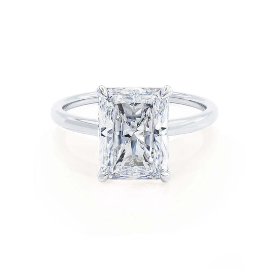 2.0 CT Radiant Hidden Halo CVD F/VVS1 Diamond Engagement Ring