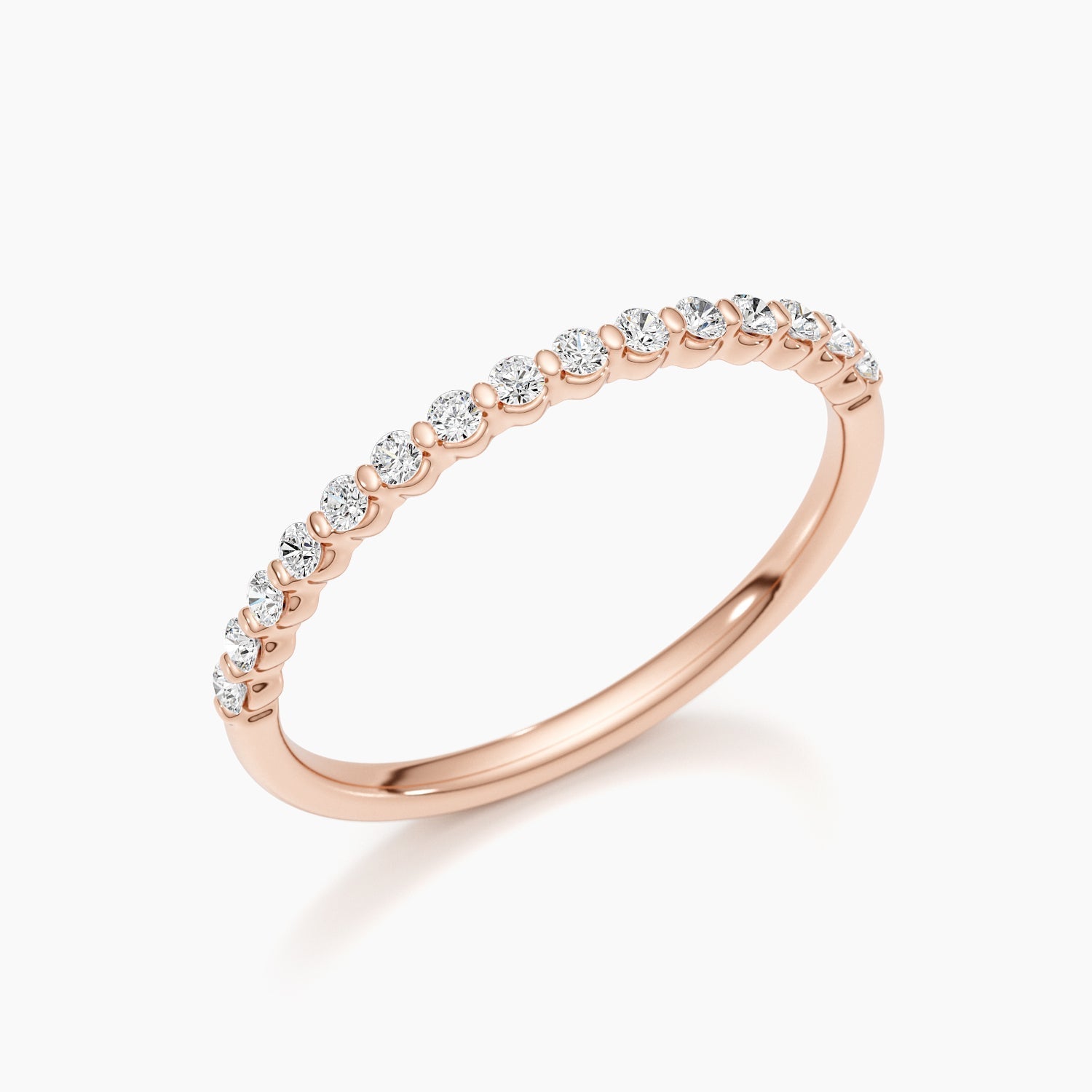 0.3 CT Round Half Eternity Stackable Wedding Band