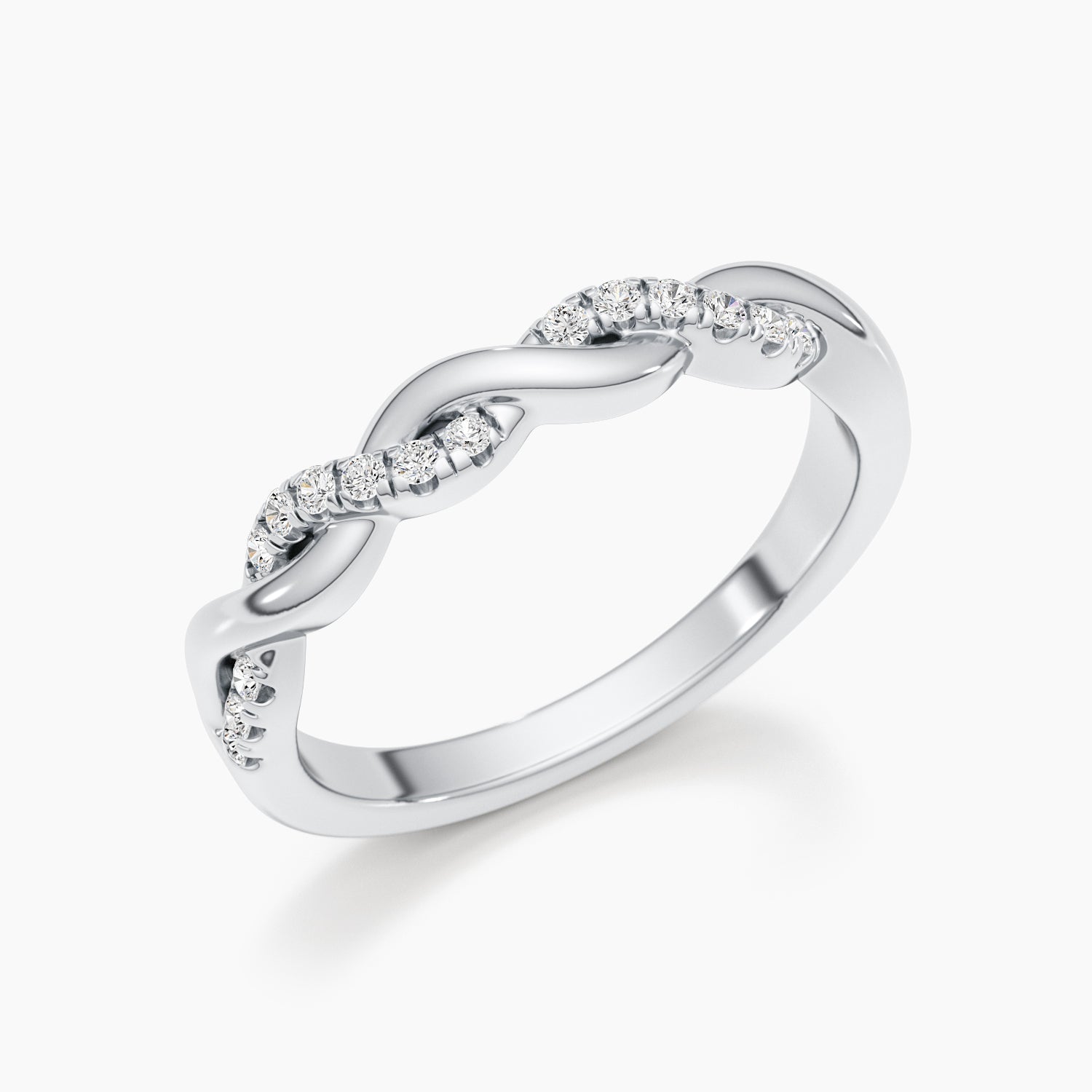 0.2 CT Round Twisted Wedding Band