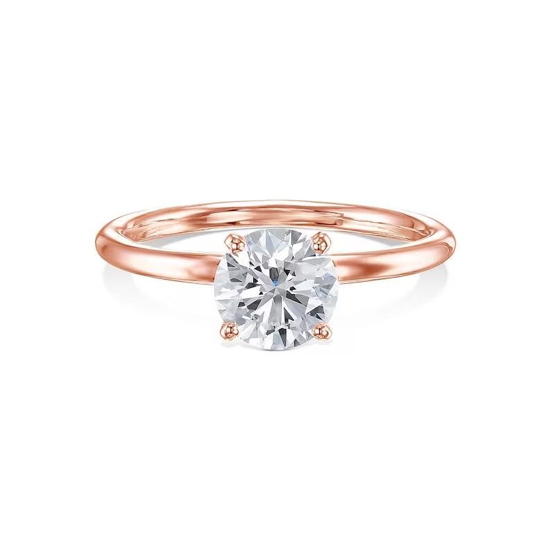 1.0 CT Round Solitaire CVD F/VS1 Diamond Engagement Ring