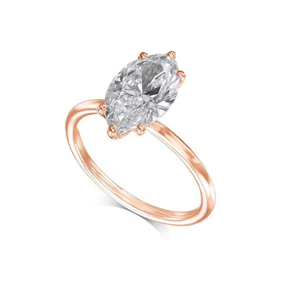 2.0 CT Marquise Solitaire CVD F/VS1 Diamond Engagement Ring