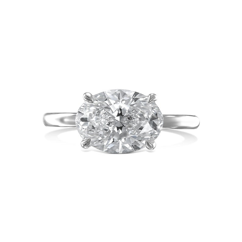 2.50 CT Oval Solitaire CVD E/VS2 Diamond Engagement Ring