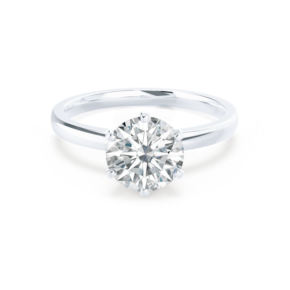 1.50 CT Round Solitaire CVD F/VVS1 Diamond Engagement Ring